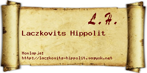Laczkovits Hippolit névjegykártya